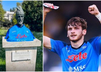 📷 PHOTO: კვარას ჩემპიონობას იტალიაში შოთა რუსთაველის ბიუსტიც „აღნიშნავს“