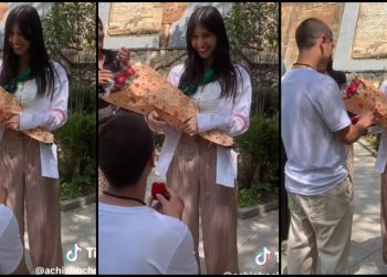 VIDEO: ხელის თხოვნა “ბოლო ზარზე” – ემოციური კადრები ერთ-ერთი სკოლის დამამთავრებელი კლასიდან