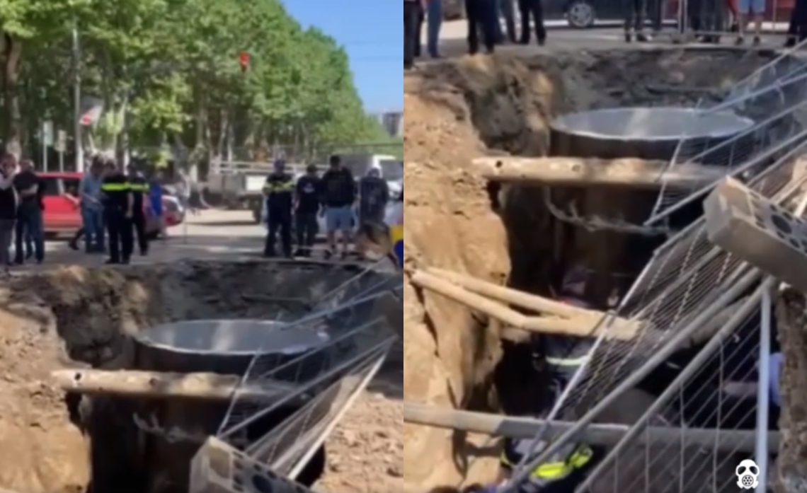 VIDEO: წერეთლის გამზირზე გაკეთებულ თხრილში მოქალაქე ჩავარდა, მისი მდგომარეობა მძიმეა – ნახეთ კადრები ადგილიდან