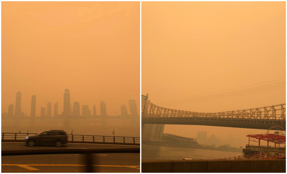 “ხილვადობა თითქმის აღარ არის, წამოსული კვამლი მომწამვლელ ნივთიერებებს შეიცავს” – ნიუ-იორკში ჰაერის ხარისხი საშიშ ნიშნულზე ავიდა