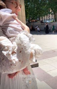 ლიზა ჩიჩუას და ირაკლი მაქაცარიას შვილი გაქრისტიანდა - ნახეთ წყვილის პირველი ოჯახური კადრები