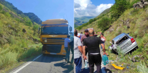 ავარია ასპინძა–ახალქალაქის გზაზე - ავტომობილს, რომელშიც მცირეწლოვანი ბავშვიც იმყოფებოდა, ტრაილერი შეეჯახა