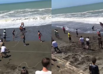 VIDEO: ქობულეთში მოქალაქე დახრჩობას გადაარჩინეს