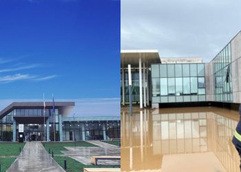 სტიქია ქუთაისში – დატბორილია პროკურატურა და იუსტიციის სახლი