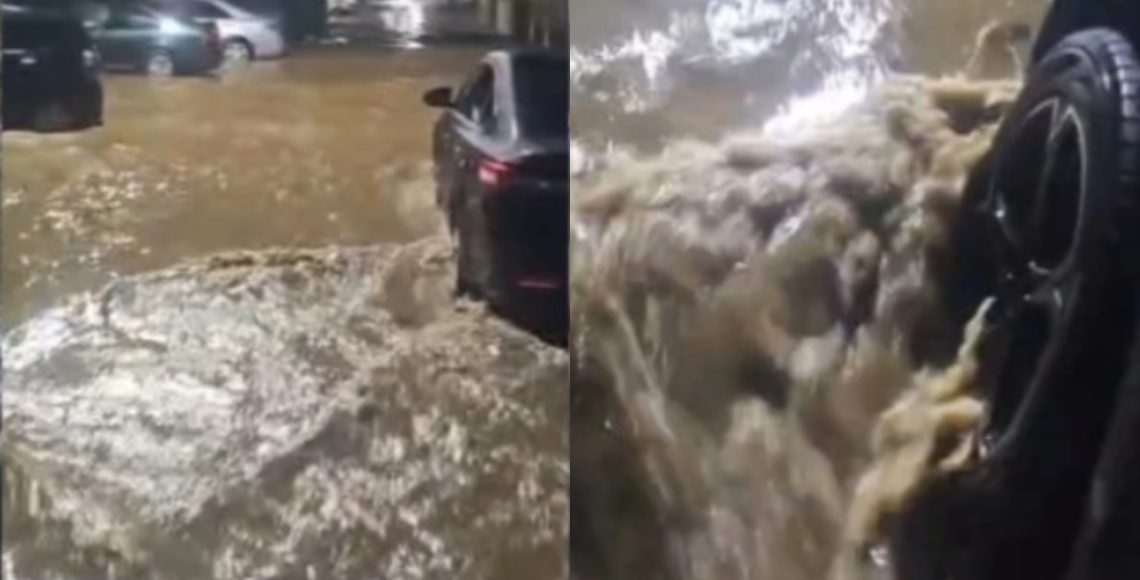 ძლიერი წვიმა ქუთაისში – დატბორილია საცხოვრებელი სახლები, შენობები და გზები