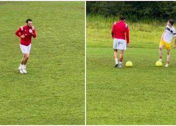 🎥 VIDEO: ხვიჩა კვარაცხელია მშობლიურ წალენჯიხაშია და ძმასთან ერთად ვარჯიშობს