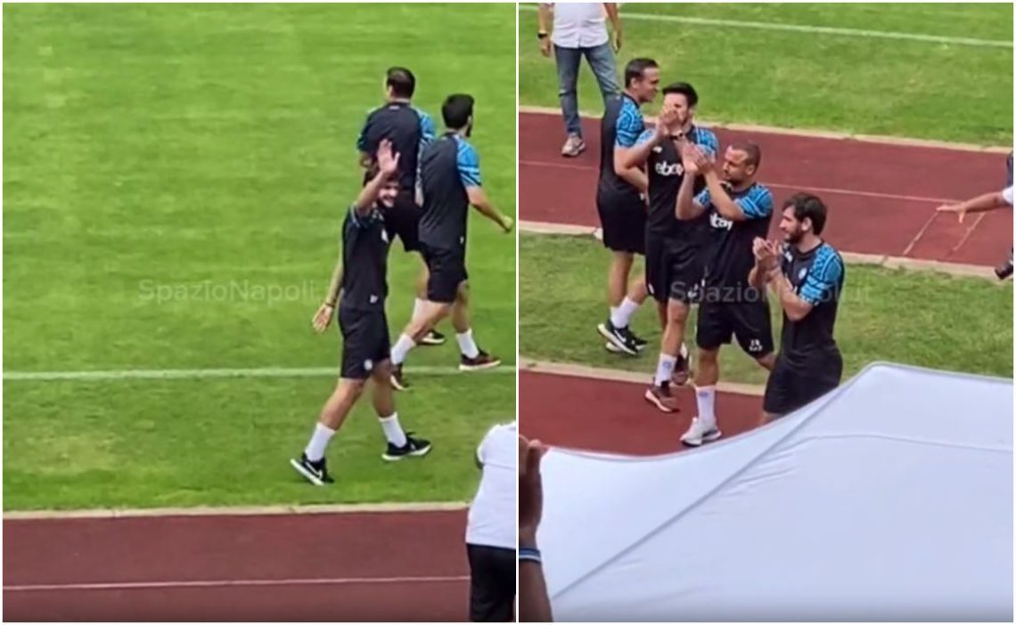 🎥 VIDEO: ოვაციები „ნაპოლის“ ვარჯიშიდან – ნახეთ გულშემატკივრების რეაქცია, როცა მოედანზე კვარაცხელია გამოვიდა