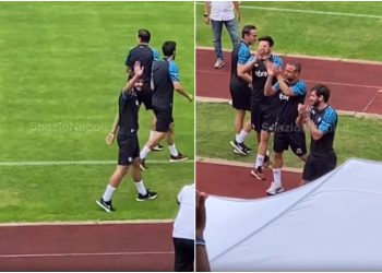 🎥 VIDEO: ოვაციები „ნაპოლის“ ვარჯიშიდან – ნახეთ გულშემატკივრების რეაქცია, როცა მოედანზე კვარაცხელია გამოვიდა