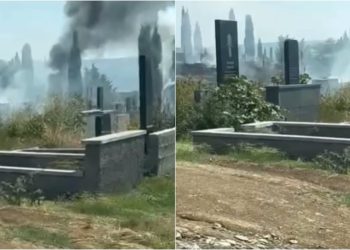 VIDEO: ამ წუთებში თბილისში სასაფლაოზე ხანძარია