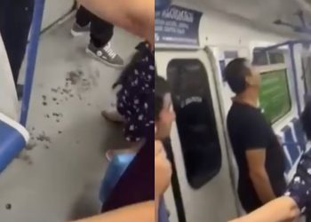 VIDEO: “მატარებლის ვაგონებში წყალი ჩადის” – კადრები თბილისის მეტროდან