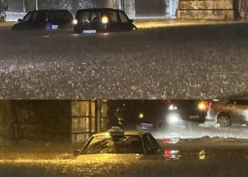 ძლიერი წვიმა და დატბორილი თბილისი – ერისთავის ქუჩაზე მანქანები ჩაიძირა