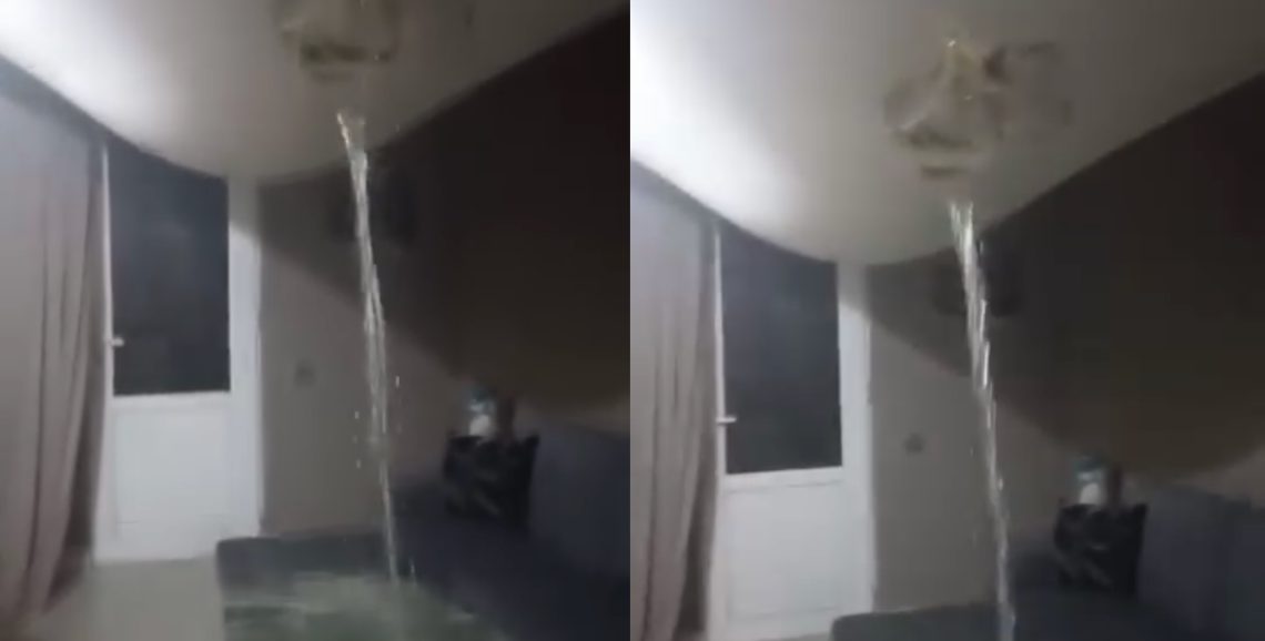 🎥სახლის ჭერიდან ჩანჩქერი ჩამოდის – რა ხდება ვაკეში