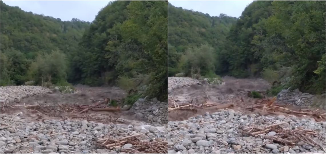 🎥რაჭაში მდინარე მოულოდნელად ადიდდა და ყველაფერი წაიღო – შოკისმომგვრელი კადრები ონის რაიონიდან