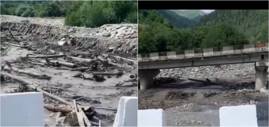 🎥”ვაიმე, ვაიმე ხიდი წაიღო…” – უმძიმესი კადრები რაჭიდან, სადაც მეწყერს წამებით გამოასწრეს