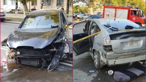 ავარია ზუგდიდში - ერთმანეთს ორი ავტომობილი შეეჯახა (PHOTO)