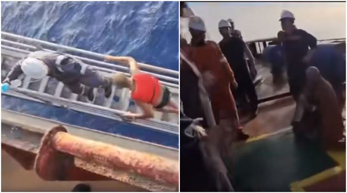 VIDEO: ქართველმა მეზღვაურებმა მიგრანტები სიკვდილისგან იხსნეს