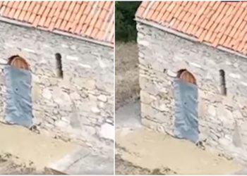 VIDEO: „ლითონის ფურცლით აჭედილი ეკლესიის კარი ოკუპირებულ გორის მუნიციპალიტეტში“