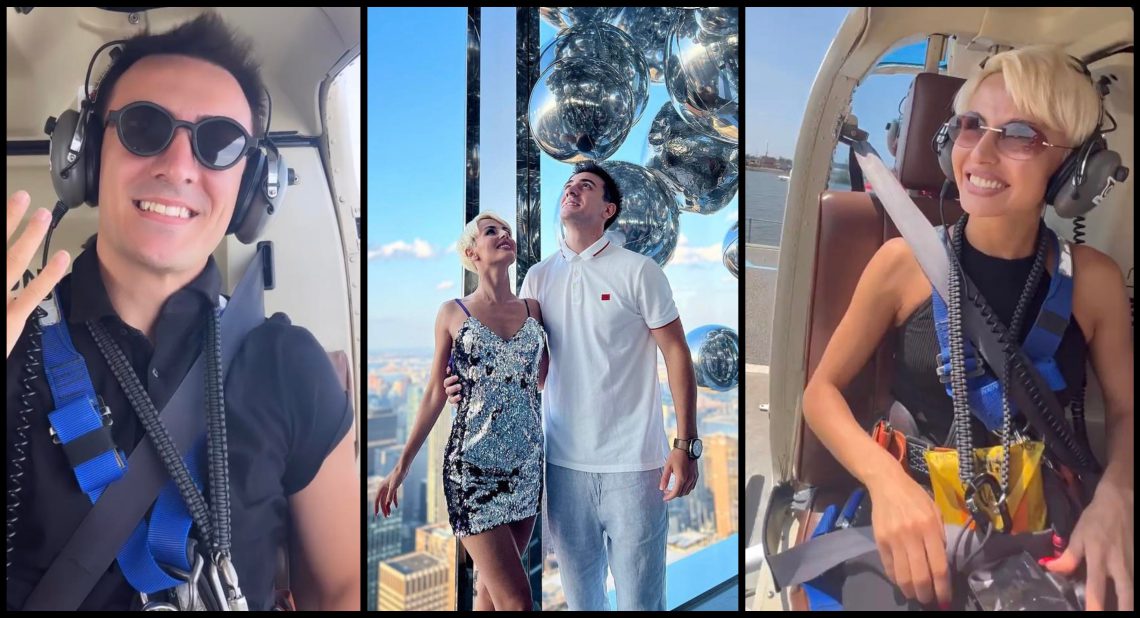 “ნიუ იორკის თავზე… შთამბეჭდავი წუთები” – ნახეთ როგორ ატარებენ დროს ოთო და ჯულიანა ამერიკაში