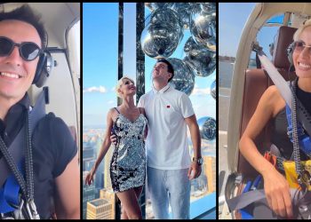 “ნიუ იორკის თავზე… შთამბეჭდავი წუთები” – ნახეთ როგორ ატარებენ დროს ოთო და ჯულიანა ამერიკაში