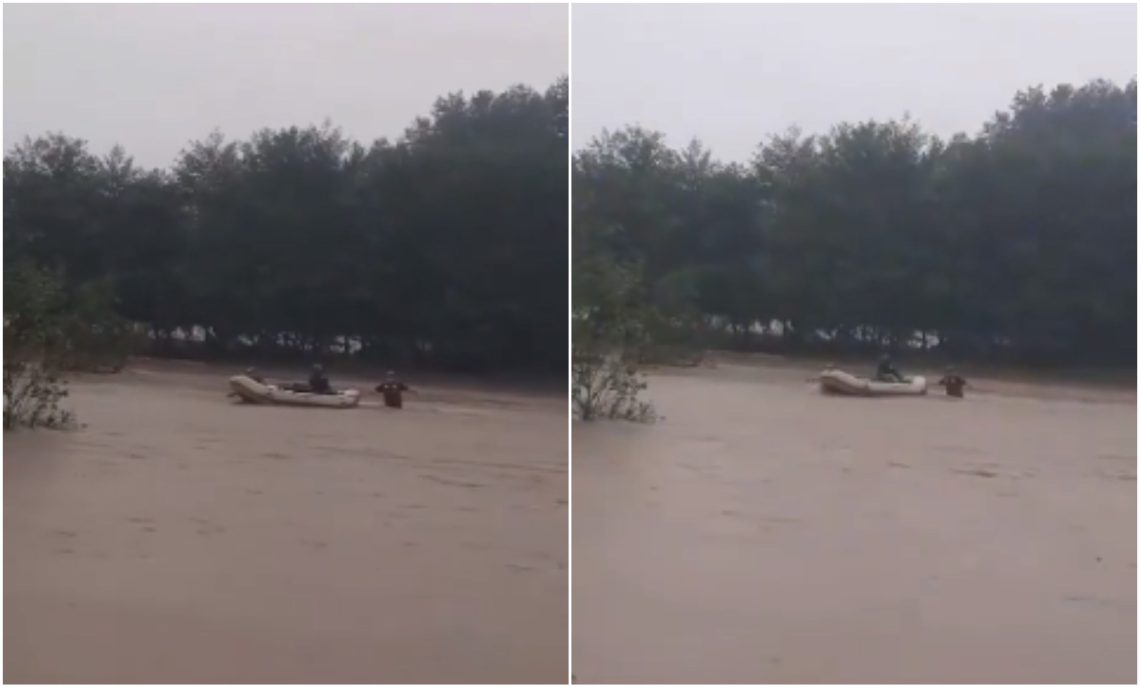 VIDEO: მაშველებმა სტიქიის ზონაში ტურისტი გადაარჩინეს