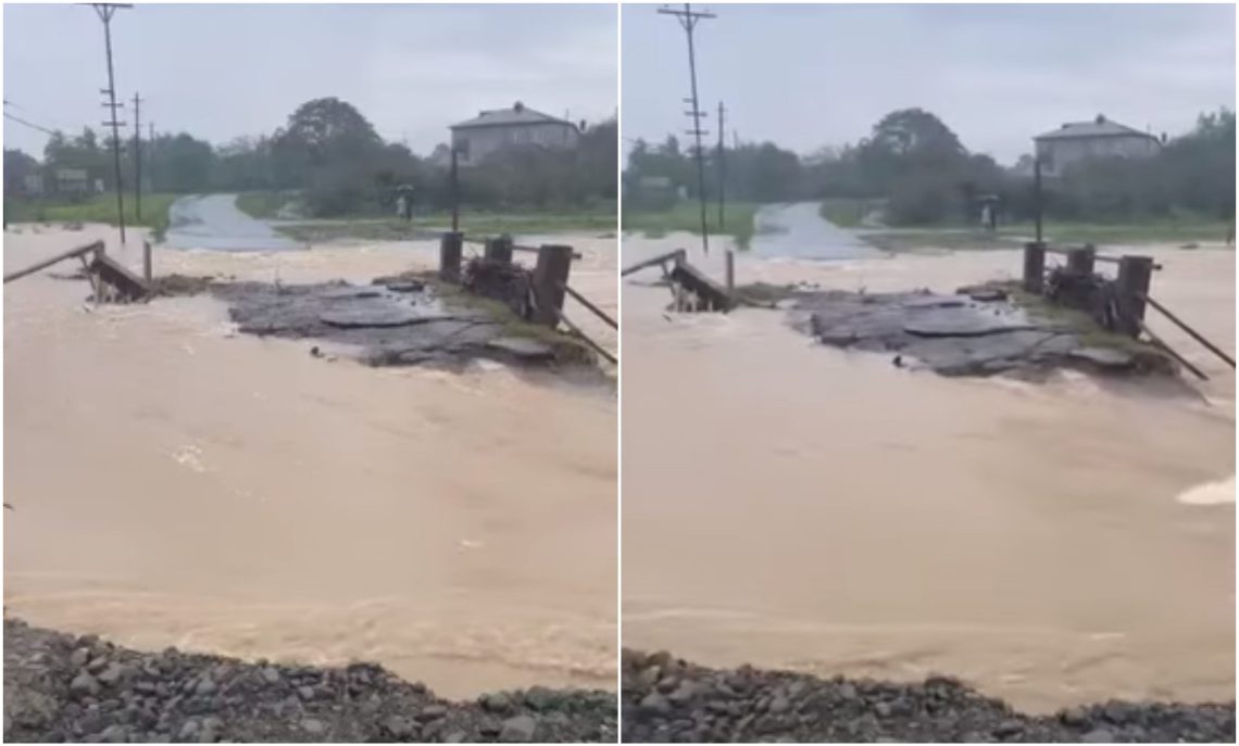 VIDEO: “დამთავრდა ჩვენი აქედან მოძრაობა” – გურიანთაში წყალმა ხიდი წაიღო