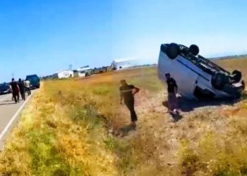 მარნეულში მიკროავტობუსი ამოტრიალდა – არის დაშავებული