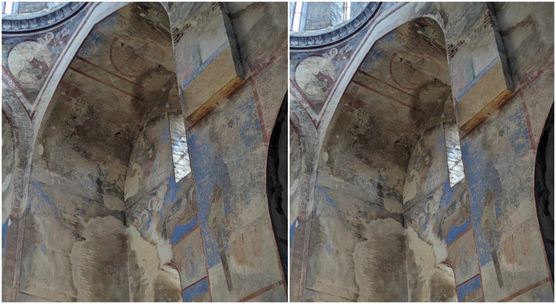 ყინწვისის მონასტრის ჭერიდან წყალი ჩამოდის