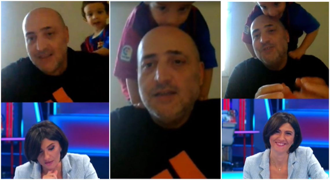 🎥 მიშა მშვილდაძეს შვილი პირდაპირ ეთერში შეეჭრა – ნახეთ, სახალისო ვიდეო