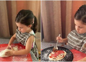 “ალისკას გაკეთებული პიცა” – სოფო ნიჟარაძე შვილის  ფოტოებს გვიზიარებს