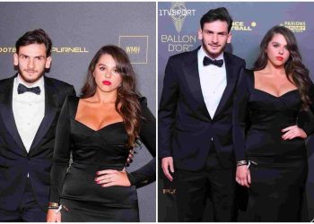 🎥ხვიჩა კვარაცხელია და ნიცა თავაძე “ოქროს ბურთის” დაჯილდოების წითელ ხალიჩაზე – ახალი კადრები