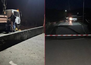 ხაშურში სოფელ ნაბახტევთან დამაკავშირებელი ხიდი ჩაინგრა