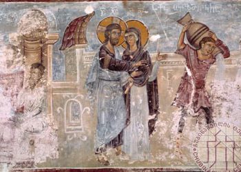 “ეკლესია ვინმე გიორგის თავის მეუღლესთან, თათუასთან ერთად განუახლებია…“ – რას გვიყვება წალენჯიხის ტაძრის ფრესკები