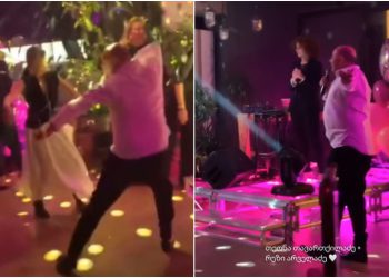 🎥 რეზი არველაძისა და თეონა თავართქილაძის ენერგიული ცეკვა და მეუღლისთვის მიძღვნილი სიმღერა – ნახეთ კადრები