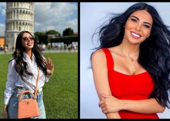 შორენა ბეგაშვილი ტრენდული ლუქით პიზის კოშკთან პოზირებს