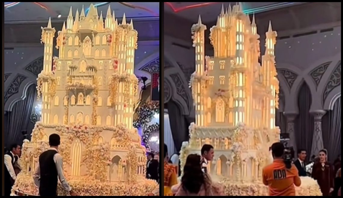 🎥 “ზოგს ამხელა სახლიც არ აქვს” – უზარმაზარი და ყველასგან განსხვავებული საქორწინო ტორტი