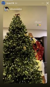 ნახეთ როგორ გამოიყურება ხვიჩა კვარაცხელიას სახლი საახალწლოდ - ნიცა თავაძე კადრებს გვიზიარებს