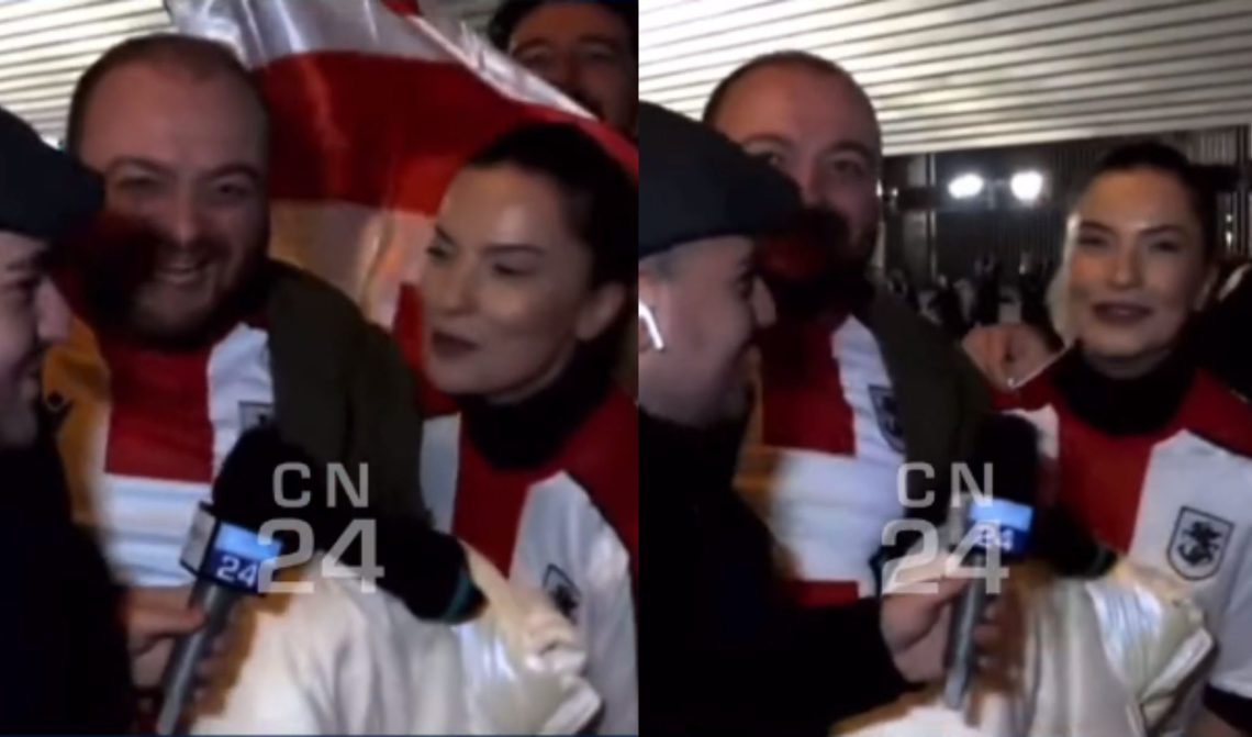 🎥”ჯორჯია?” “კვარა”? – როგორ შეხვდა იტალიელი ჟურნალისტი ქართველ ქომაგებს, როდესაც გაიგო, რომ ისინი საქართველოდან იყვნენ