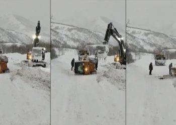 მძღოლი ფანჯრიდან თოვლში გადმოვარდა – გუდაური-კობის მონაკვეთზე ტრაქტორი გადაბრუნდა