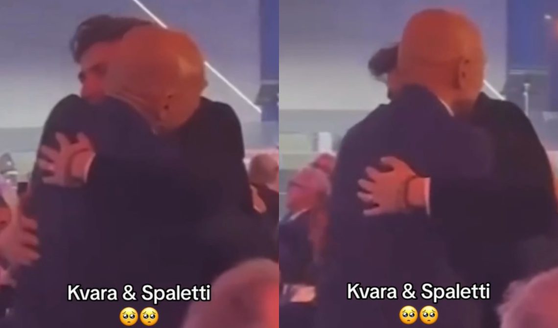 🎥 ხვიჩა კვარაცხელიას და სპალეტის ემოციური შეხვედრა სერია A-ს დაჯილდოებაზე – უახლესი კადრები
