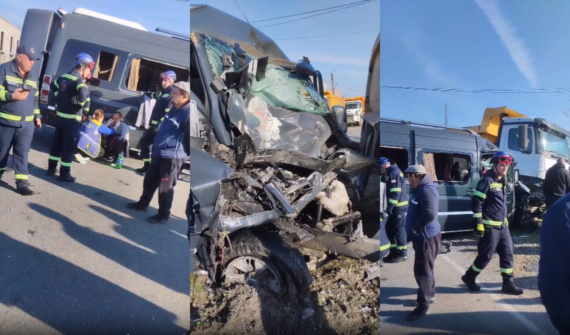 🎥ვიდეო: შემზარავი ავარია იმერეთში – მგზავრებით სავსე მარშუტი სატვორთოს დაეჯახა