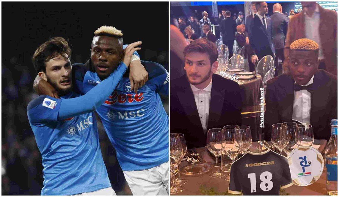 ხვიჩა კვარაცხელია და ვიქტორ ოსიმენი – “ნაპოლის” ვარსკვლავური შემტევი დუეტი ერთ მაგიდასთან