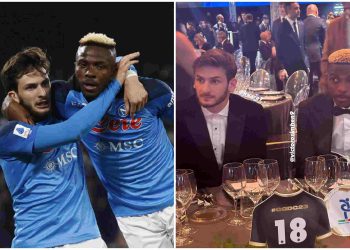 ხვიჩა კვარაცხელია და ვიქტორ ოსიმენი – “ნაპოლის” ვარსკვლავური შემტევი დუეტი ერთ მაგიდასთან