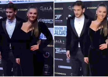 🎥ხვიჩა კვარაცხელია და ნიცა თავაძე წითელ ხალიჩაზე ბრწყინავენ – წყვილის ახალი კადრები დაჯილდოებიდან