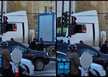 სამგორის მეტროსთან, ქვეითს სატვირთო დაეჯახა – ასაკოვანი მამაკაცი საავადმყოფოში გადაიყვანეს