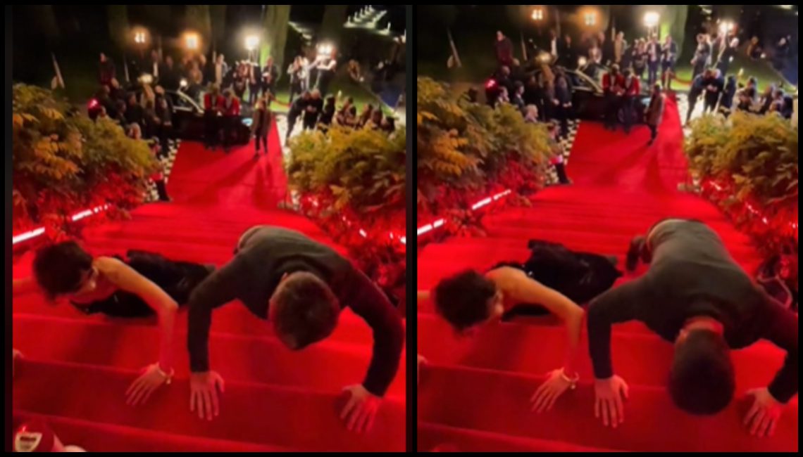 🎥 ვიკა კალანდია და გიორგი შველიძე წითელ ხალიჩაზე “აჯიმანიებს” აკეთებენ