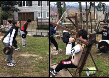 🎥 ეზოში მოწყობილი სავარჯიშო სივრცე – ვიდეომ საზოგადოება აალაპარაკა