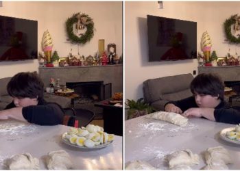 🎥„ღმერთმა ყველა ნატვრა აგიხდინოს, ჩემო ბიჭო“ – დათი ქოქრაშვილმა საშობაო ღვეზელი თავად გამოაცხო