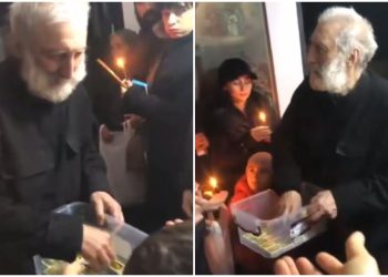 🎥 “ასანთი ყველას” – მდუმარე ბერმა მრევლს ასანთი დაურიგა