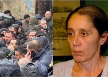 „ისინი არიან ბინძური ხალხი…” – ნატა ფერაძე მის სახლთან გამართულ აქციაზე