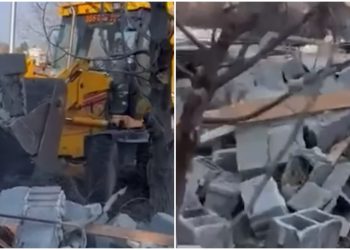 “ასე დაანგრიეს მამაჩემის ნაწვალები” – ინსპექცია გრიგოლ ფერაძის ქუჩაზე შენობებს ანგრევს